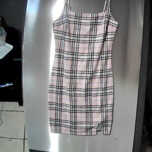 Plaid Mini Cocktail Dress